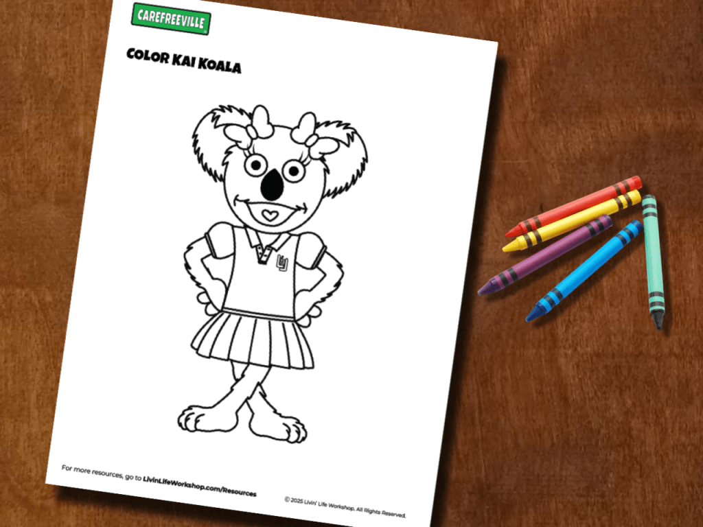 Kai Koala Coloring Sheet